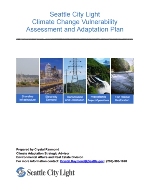 Seattle City Light Climate Change Vulnerability Assessment and Adaptation Plan