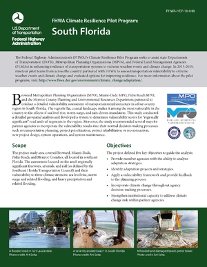 South Florida Climate Change Vulnerability Assessment and Adaptation Pilot Project: Final Report