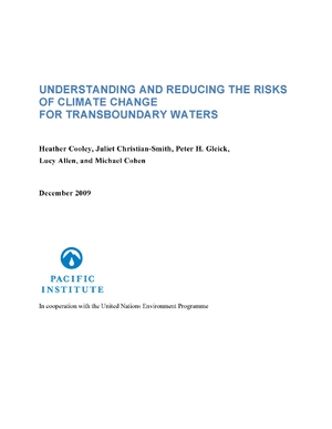 Understanding and Reducing the Risks of Climate Change for Transboundary Waters