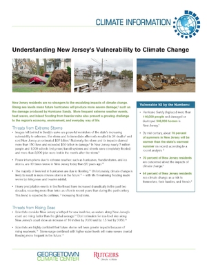 Understanding New Jersey&rsquo;s Vulnerability to Climate Change