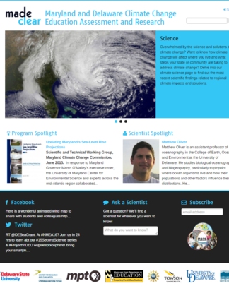 Maryland and Delaware Climate Change Education, Assessment and Research (MADE CLEAR) Program